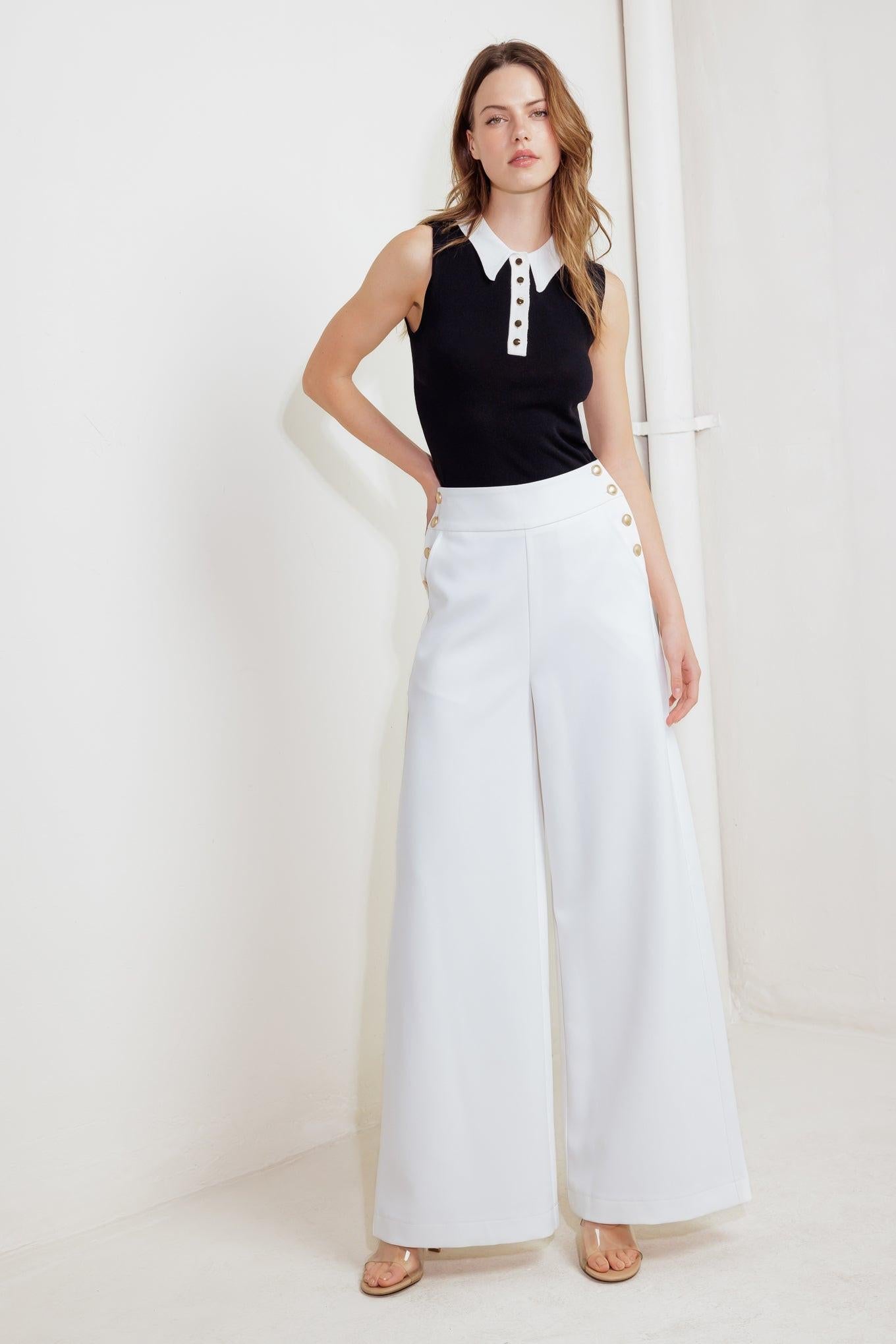 Better Than Ever Woven Pants in off-white, view 6 — Soul Flow Apparel