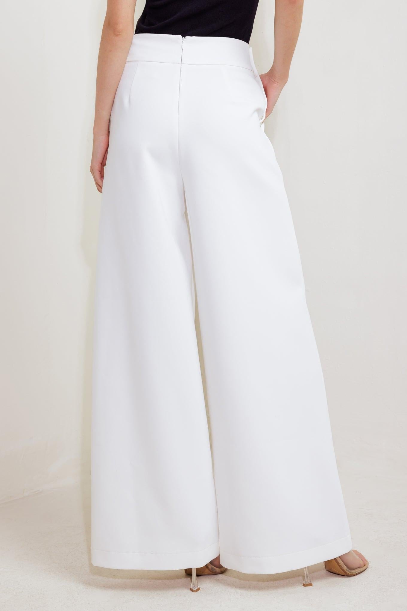 Better Than Ever Woven Pants in off-white, view 7 — Soul Flow Apparel