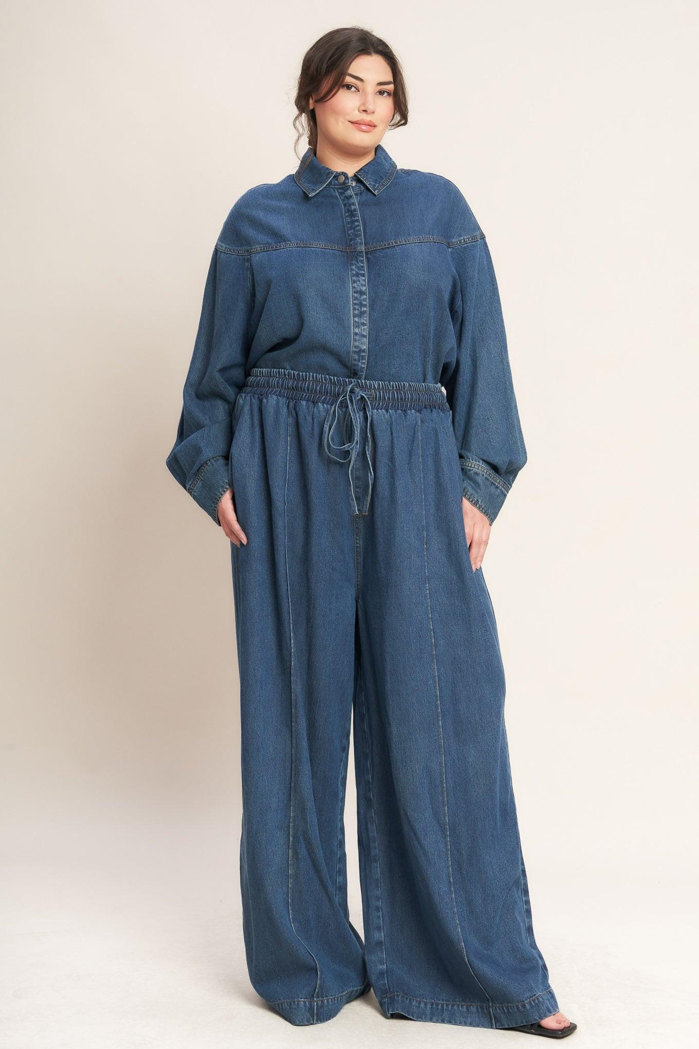 Offline Edge Indigo Denim Pants, view 1 — Soul Flow Apparel