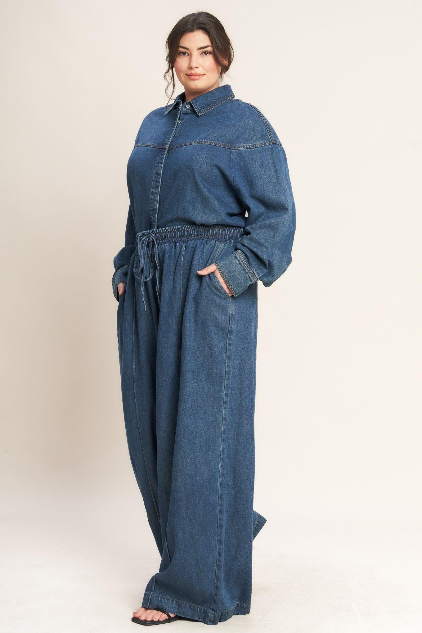 Offline Edge Indigo Denim Pants, view 2 — Soul Flow Apparel