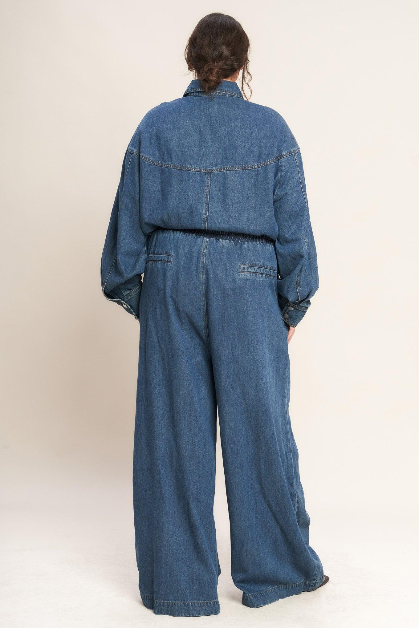 Offline Edge Indigo Denim Pants, view 3 — Soul Flow Apparel