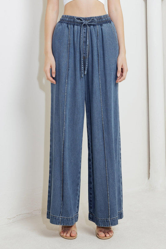 Offline Edge Indigo Denim Pants, view 1 — Soul Flow Apparel