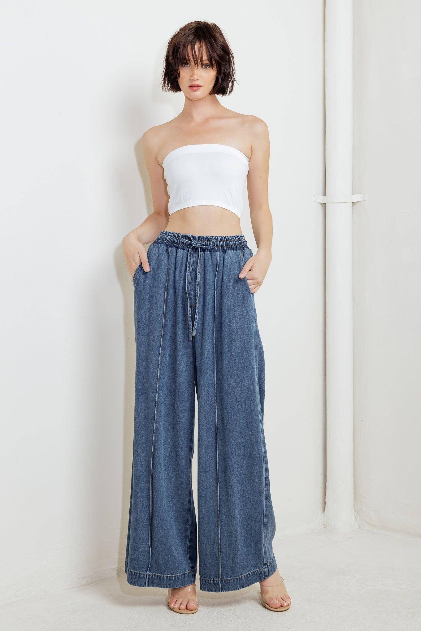 Offline Edge Indigo Denim Pants, view 4 — Soul Flow Apparel