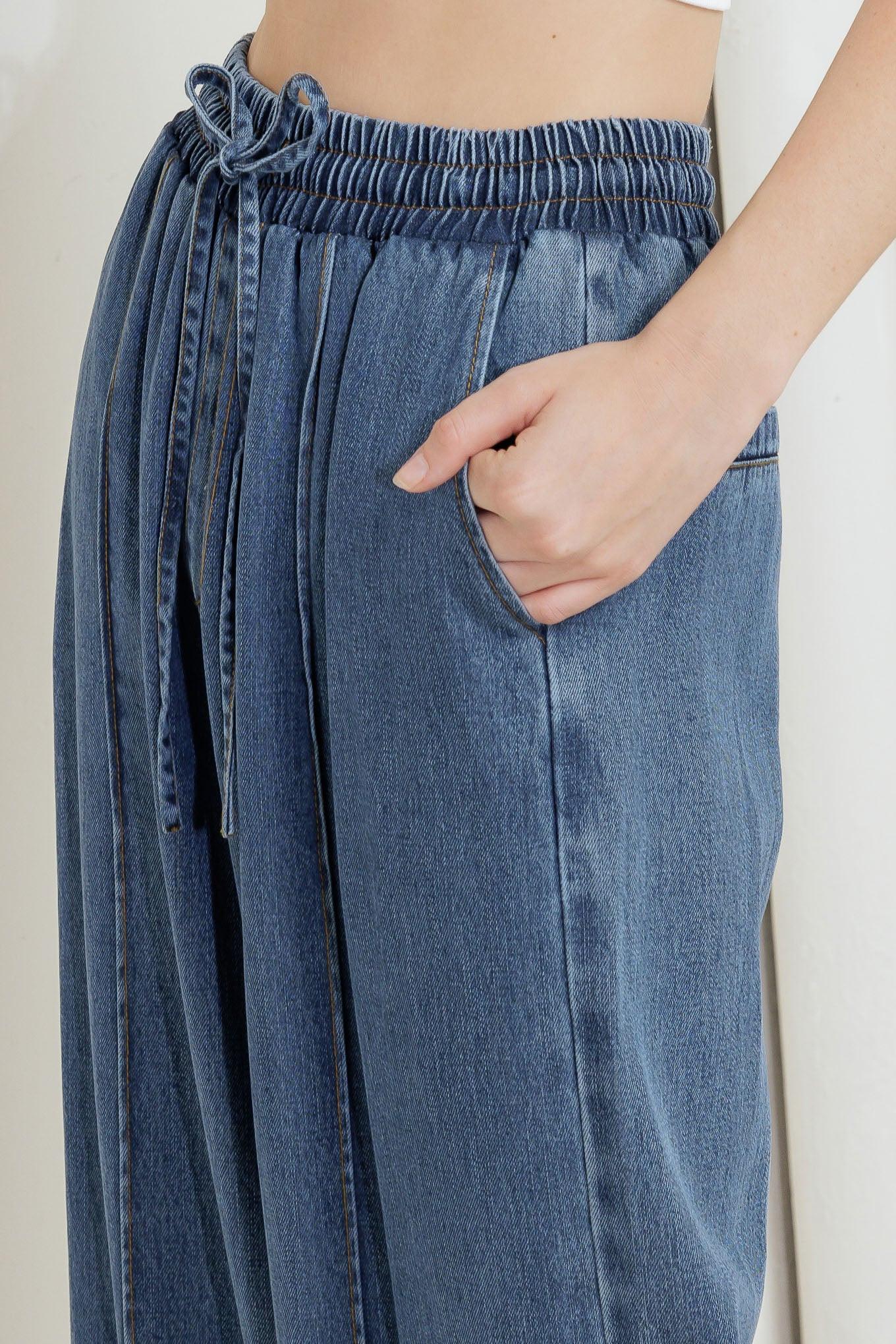 Offline Edge Indigo Denim Pants, view 5 — Soul Flow Apparel