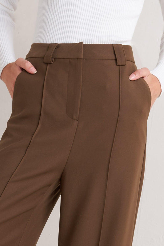 Monday Flow Brown Woven Pants, view 7 — Soul Flow Apparel