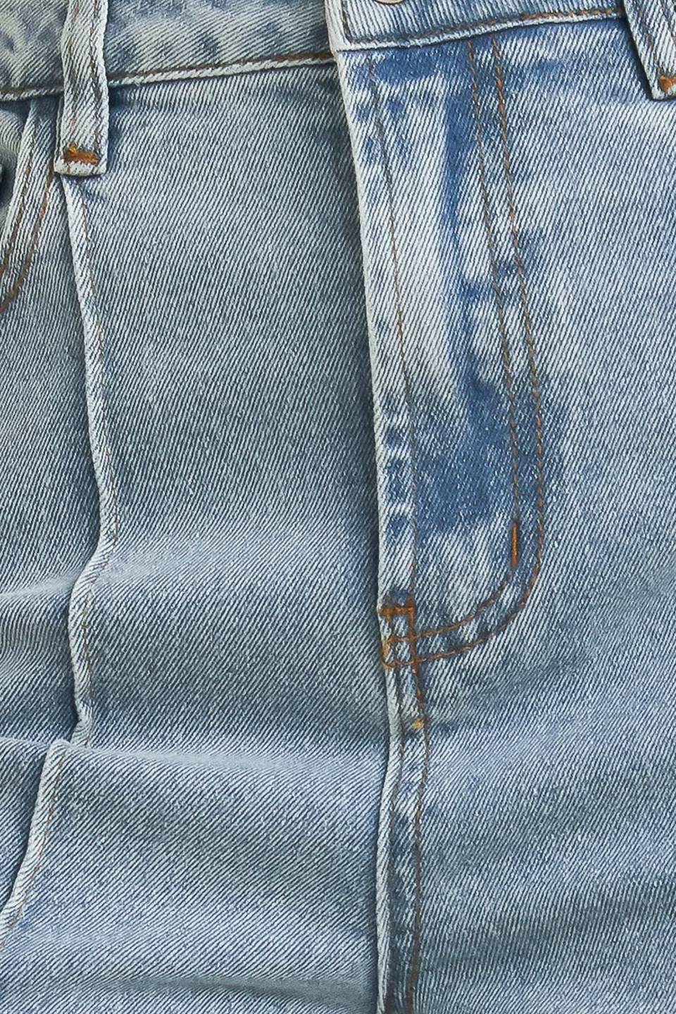 Modern Neutral Denim Pants in light, fabric swatch — Soul Flow Apparel