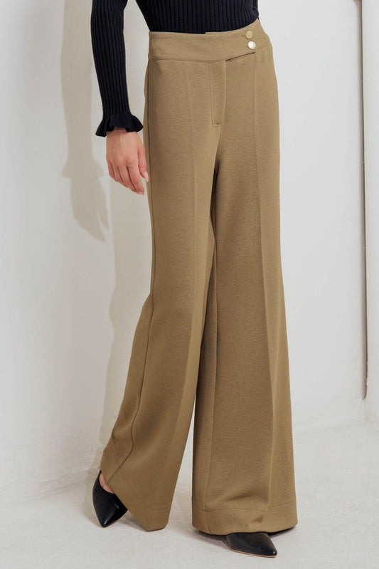 Runway to Realway Knit Pants in mocha, view 4 — Soul Flow Apparel