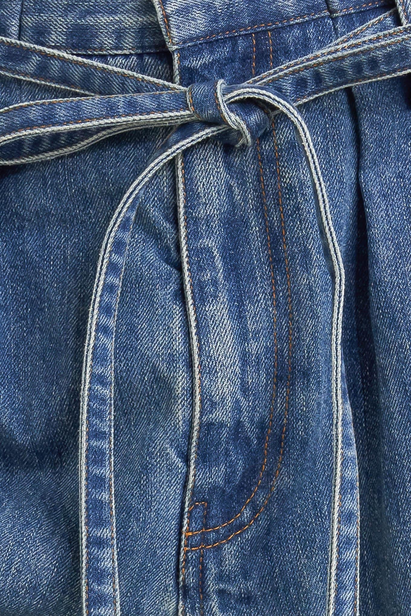 Everyday Cinch Denim Pants in indigo, fabric swatch — Soul Flow Apparel