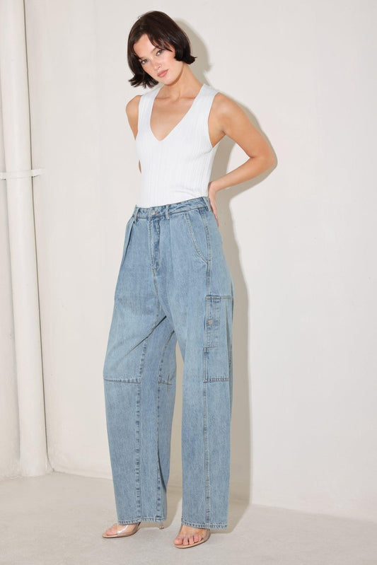 Skyline Siren Denim Pants, view 3 — Soul Flow Apparel