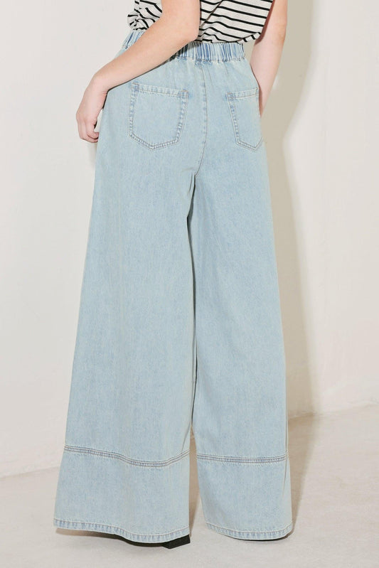 Weekend Soundtrack Denim Pants in light, view 2 — Soul Flow Apparel