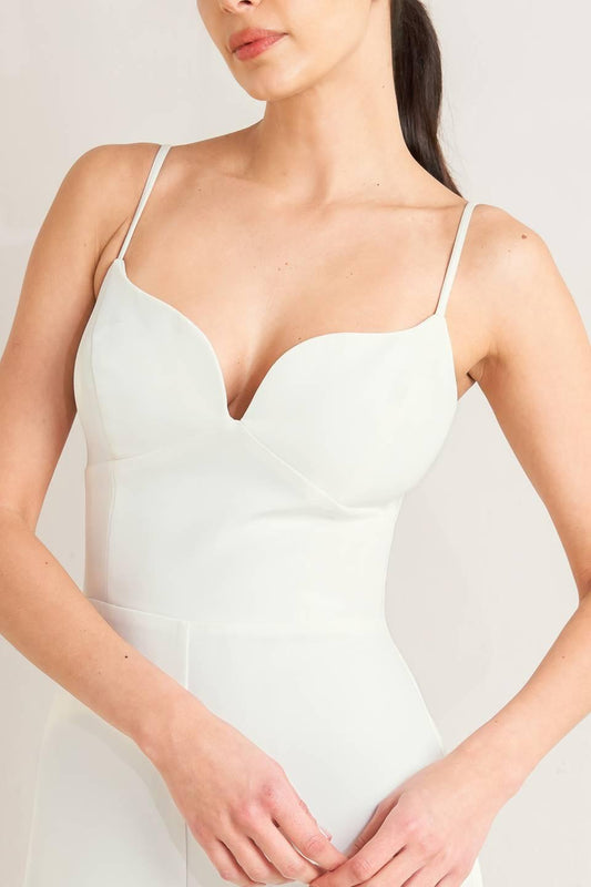 Pristine Edge Off White Woven Jumpsuit in off-white, view 4 — Soul Flow Apparel