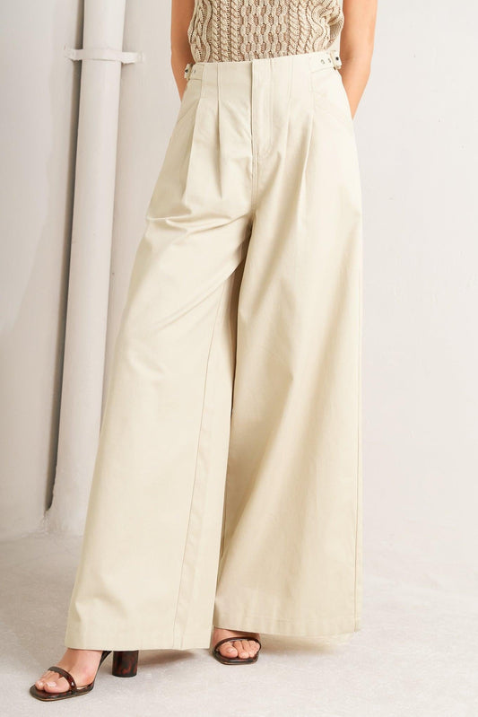 Heritage Reboot Woven Pants in light beige, view 1 — Soul Flow Apparel