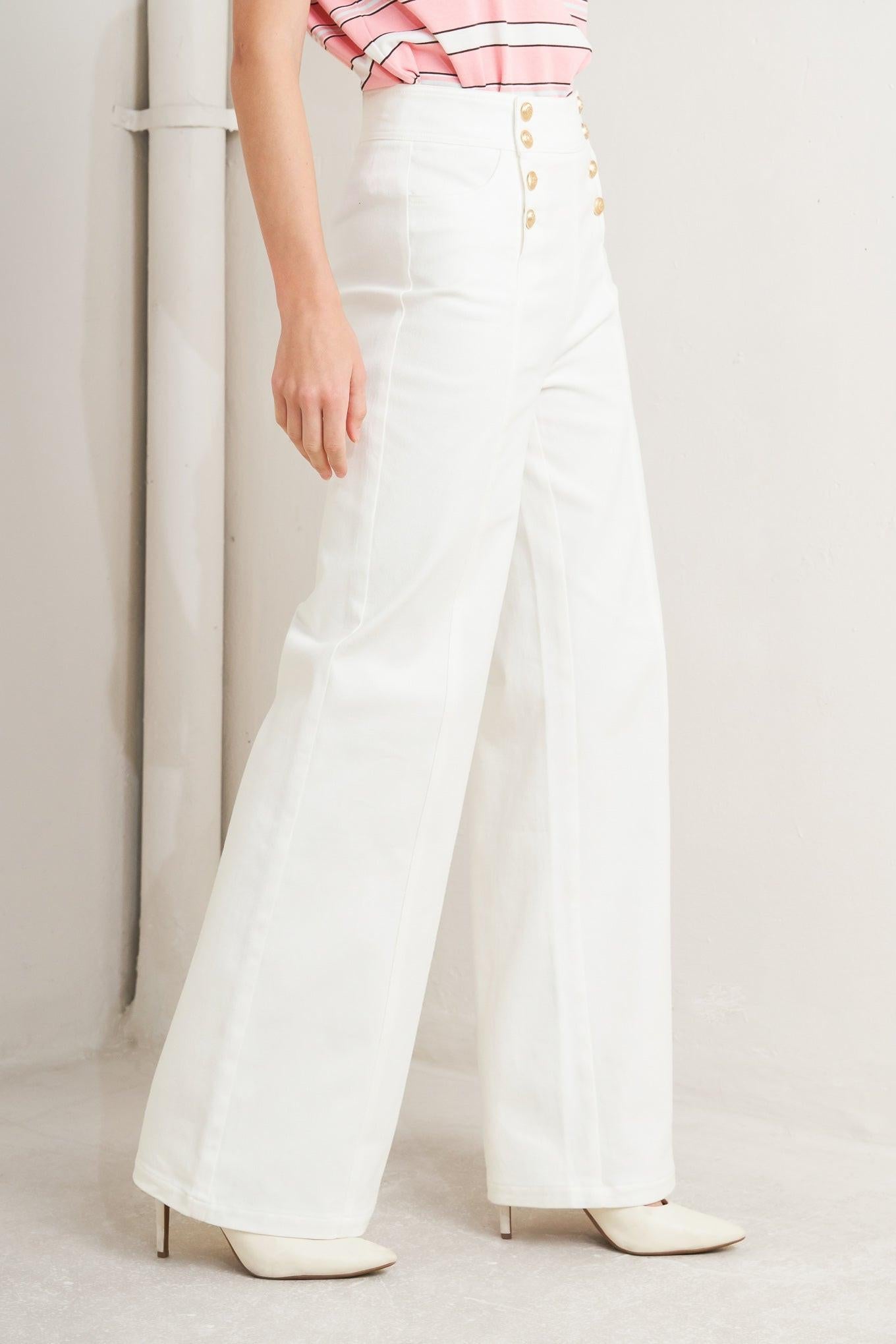 Moon Deck Woven Pants in white, view 4 — Soul Flow Apparel