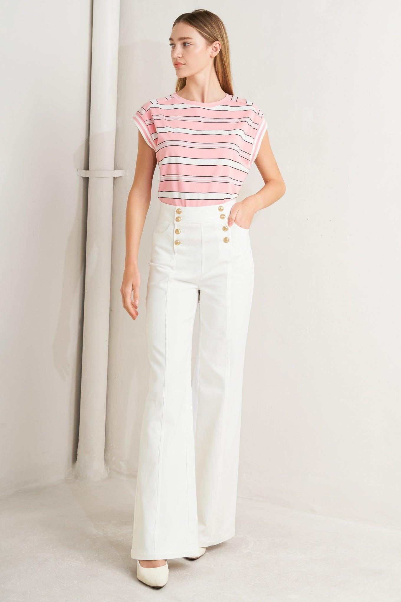 Moon Deck Woven Pants in white, view 5 — Soul Flow Apparel