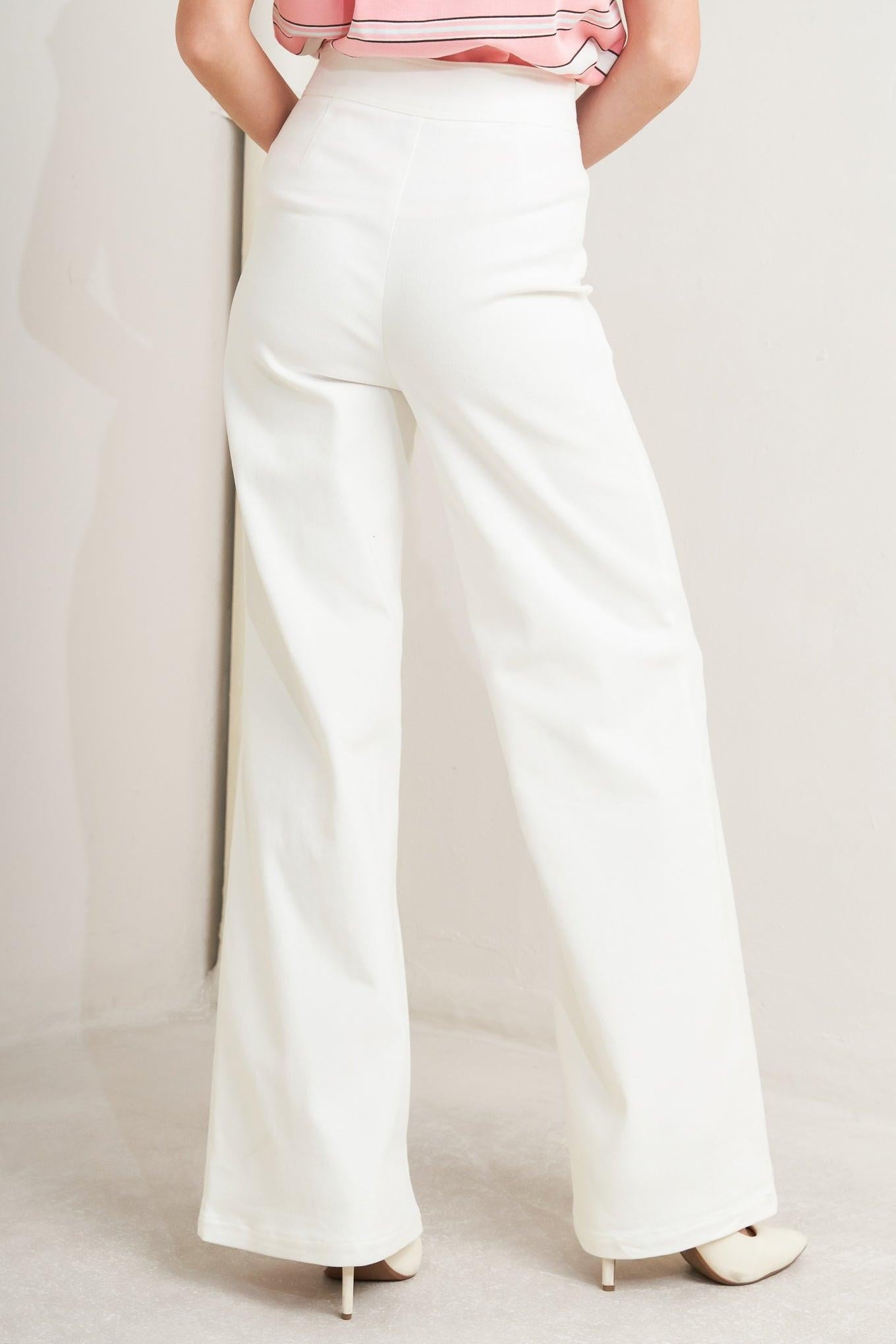Moon Deck Woven Pants in white, view 6 — Soul Flow Apparel