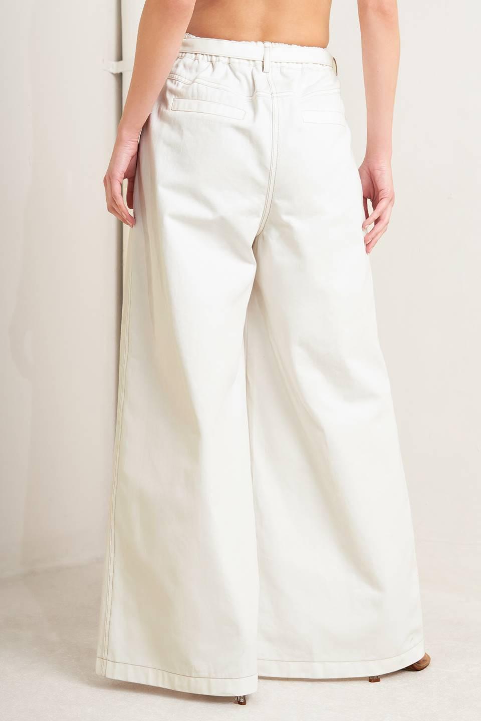 Canvas Drift Twill Pants in white, view 4 — Soul Flow Apparel