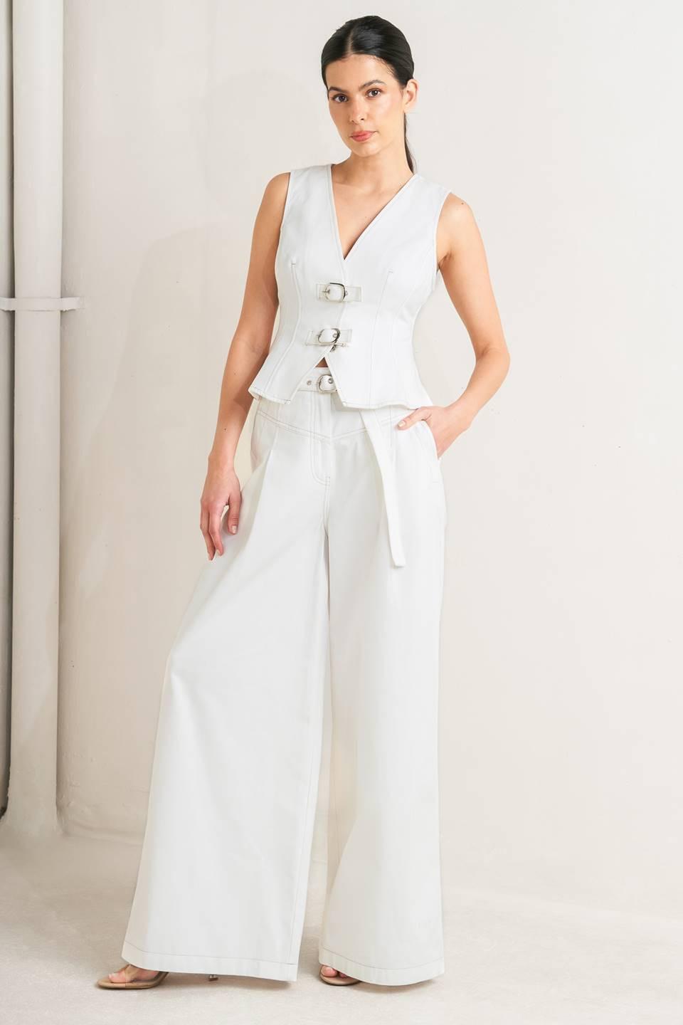 Canvas Drift Twill Pants in white, view 5 — Soul Flow Apparel