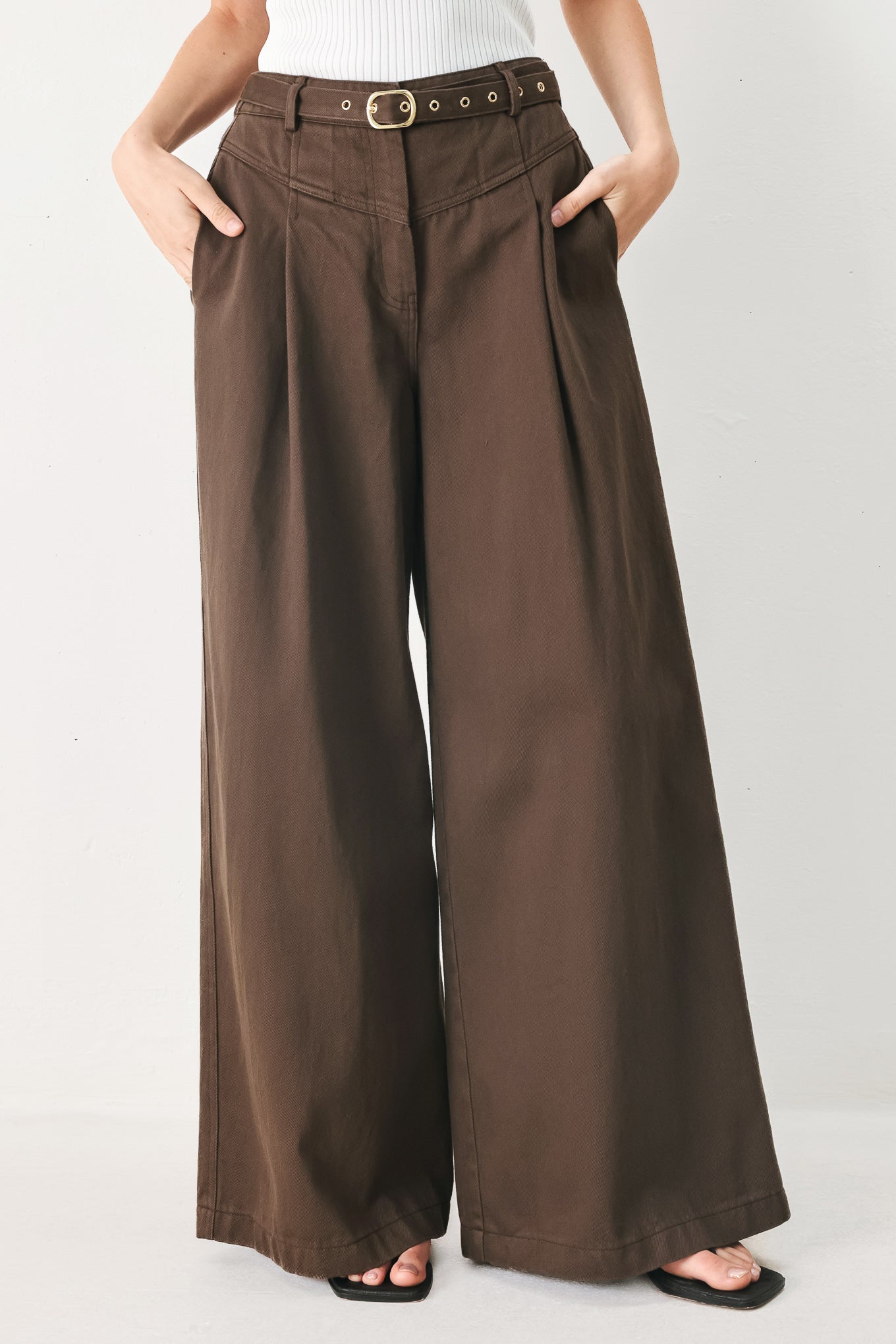 Brown Sugar Statement Woven Pants, view 1 — Soul Flow Apparel