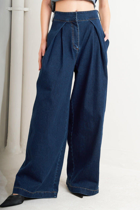 Quiet Luxe Denim Pants, view 1 — Soul Flow Apparel