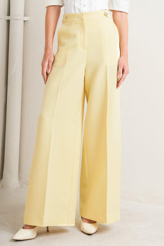 Sunshine Dream Woven Pants in yellow, view 6 — Soul Flow Apparel