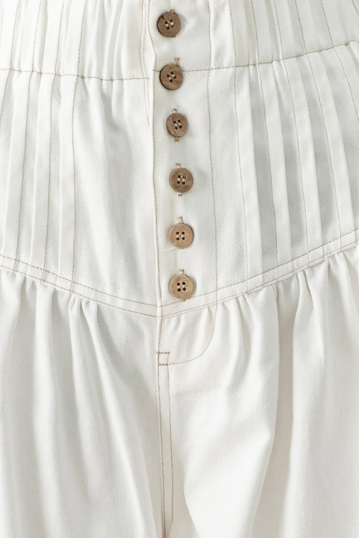 Calm Energy Woven Pants in white, fabric swatch — Soul Flow Apparel