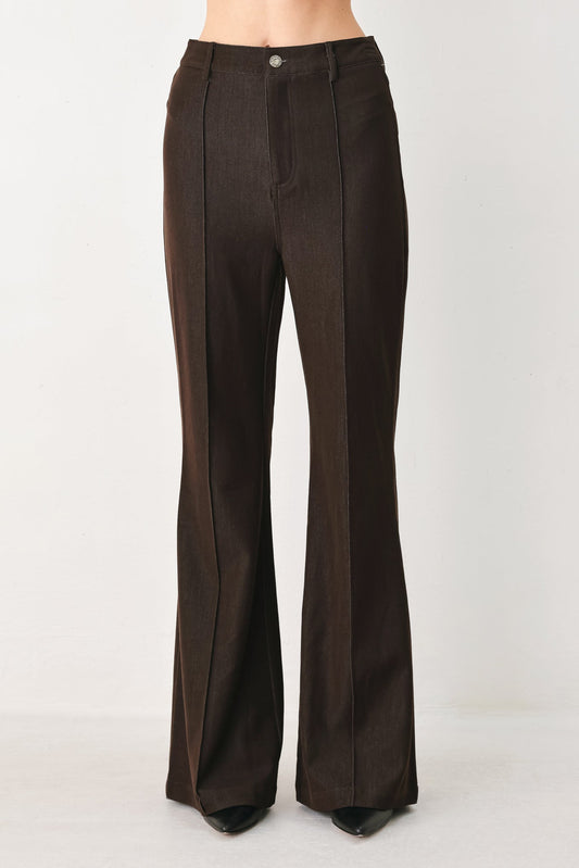 Outlaw Heart Woven Pants in brown, view 1 — Soul Flow Apparel