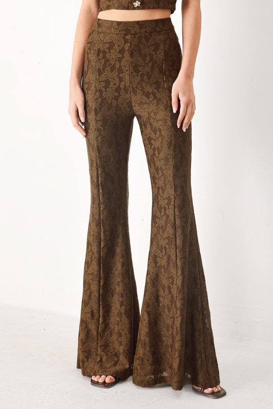 Moonlight Boho Woven Pants in brown, view 1 — Soul Flow Apparel