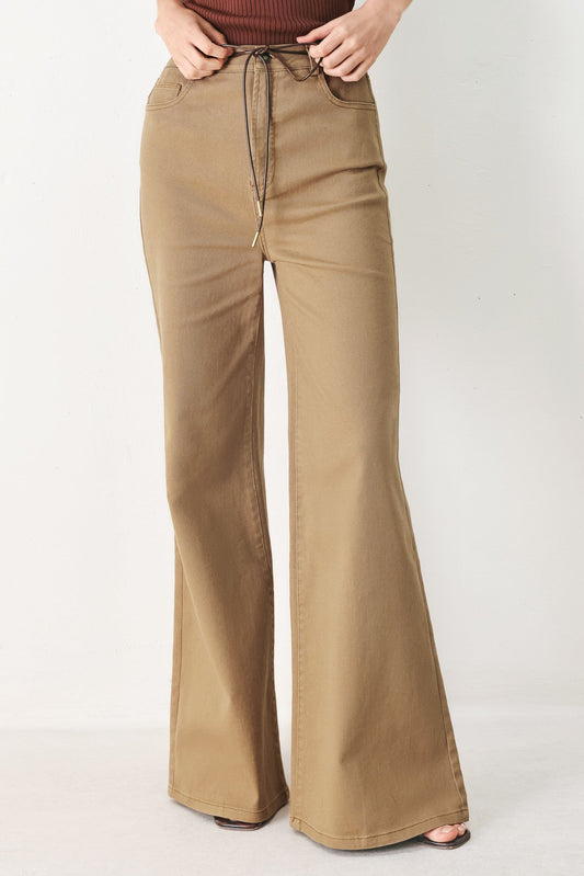 Sahara Soul Woven Pants in khaki, view 1 — Soul Flow Apparel
