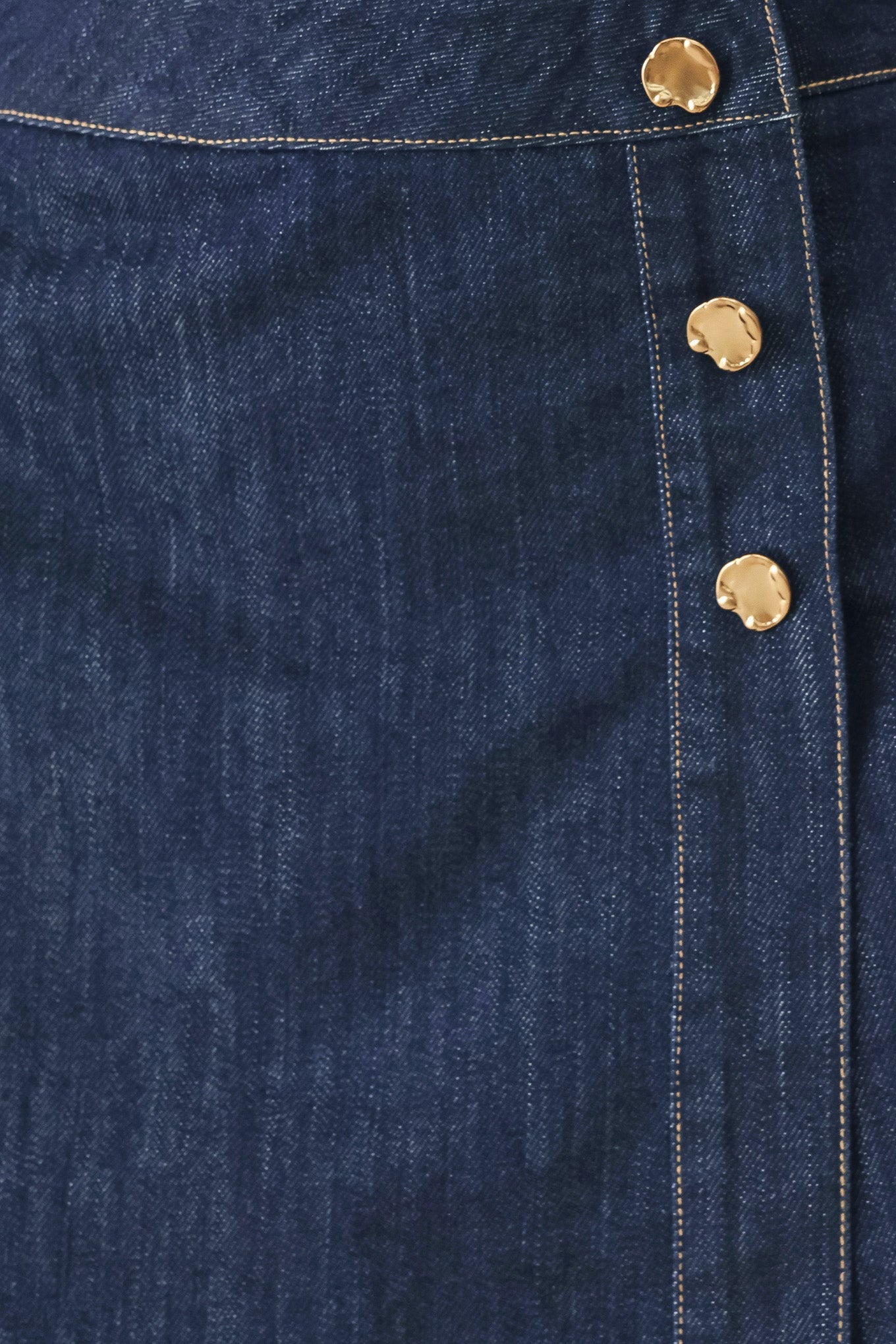 Iconic Indigo Denim Skort, fabric swatch — Soul Flow Apparel