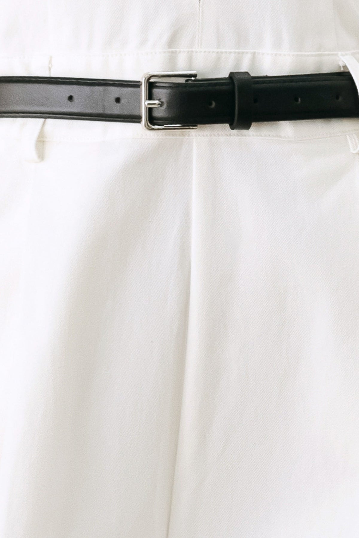Pretty Moment Halter Woven Jumpsuit in white, fabric swatch — Soul Flow Apparel