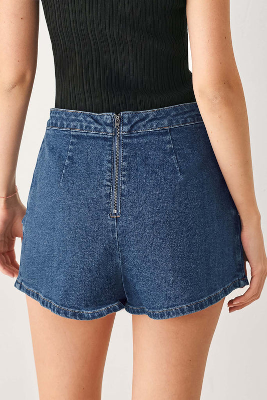 ASYMMETRIC DENIM SKORT