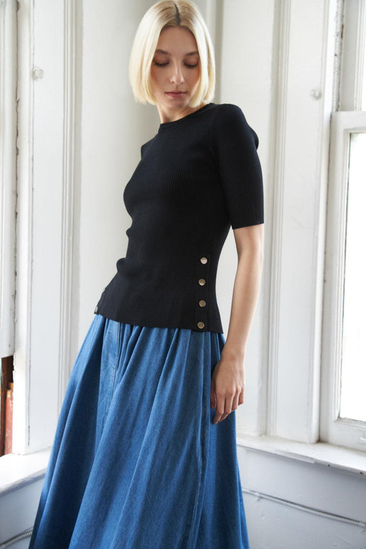 Memories We Created Sweater Top in 20black, view 5 — Soul Flow Apparel