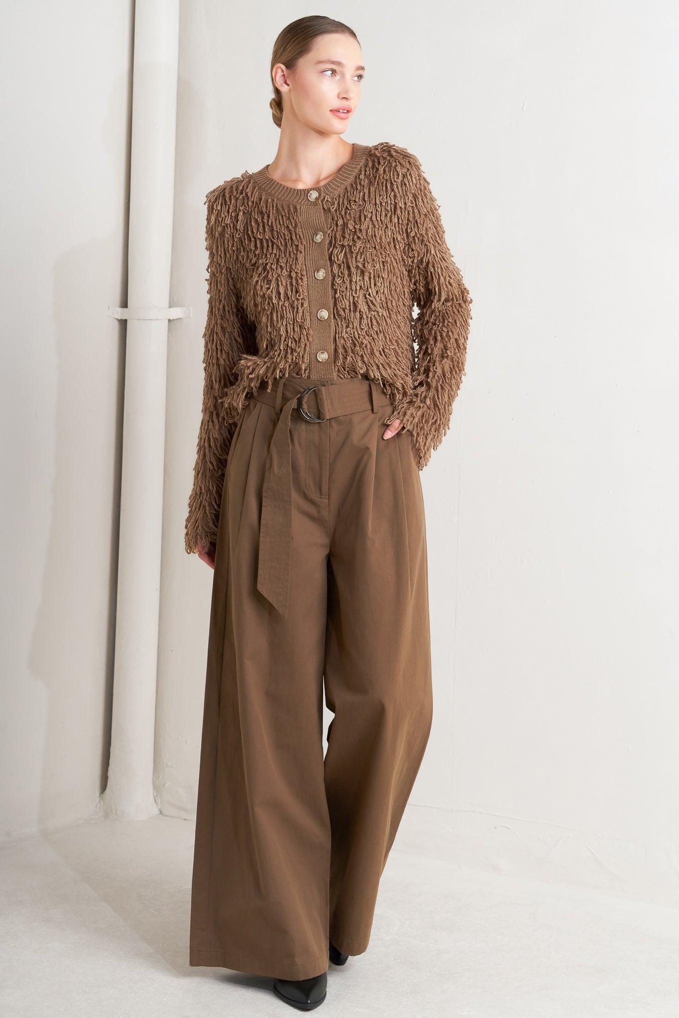 Live in the Now Sweater Cardigan in l.brown, view 3 — Soul Flow Apparel