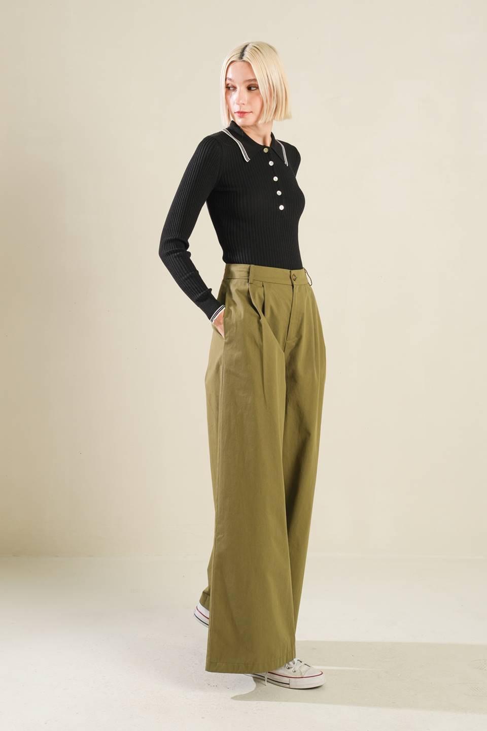 I'll Think About Polo Top in black, view 3 — Soul Flow Apparel