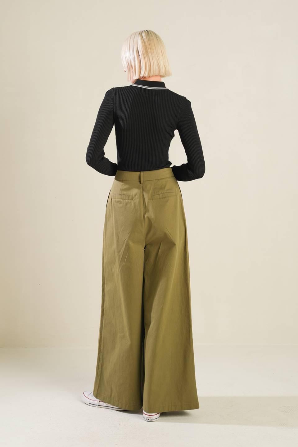 I'll Think About Polo Top in black, view 6 — Soul Flow Apparel