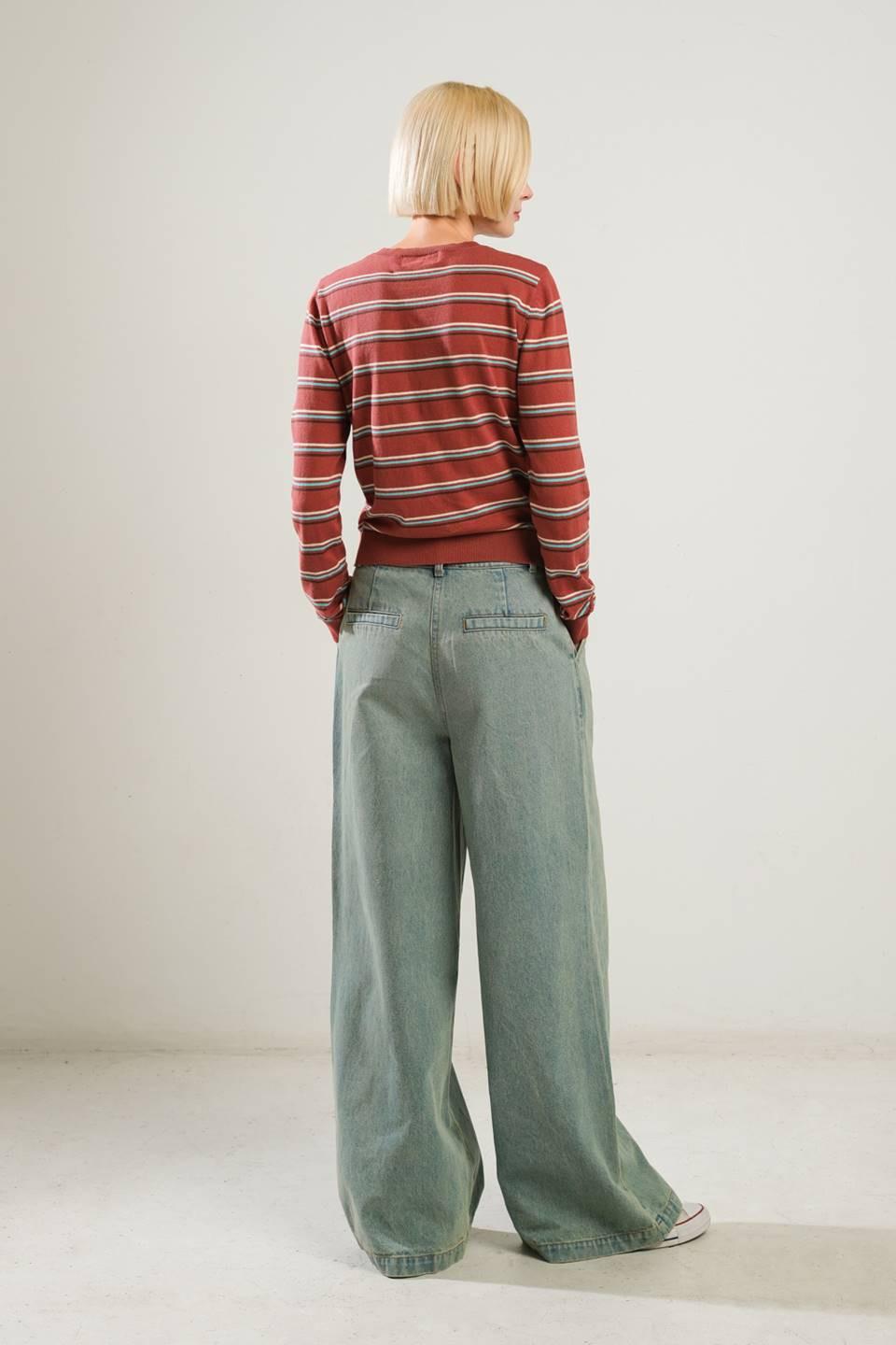 Well Played Sweater Top in brick multi, view 6 — Soul Flow Apparel