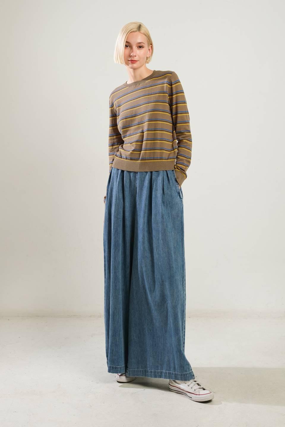 Well Played Sweater Top in brown multi, view 5 — Soul Flow Apparel