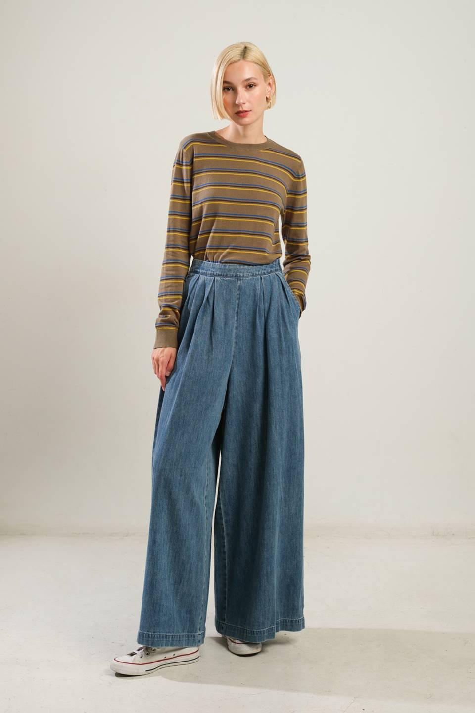 Well Played Sweater Top in brown multi, view 7 — Soul Flow Apparel