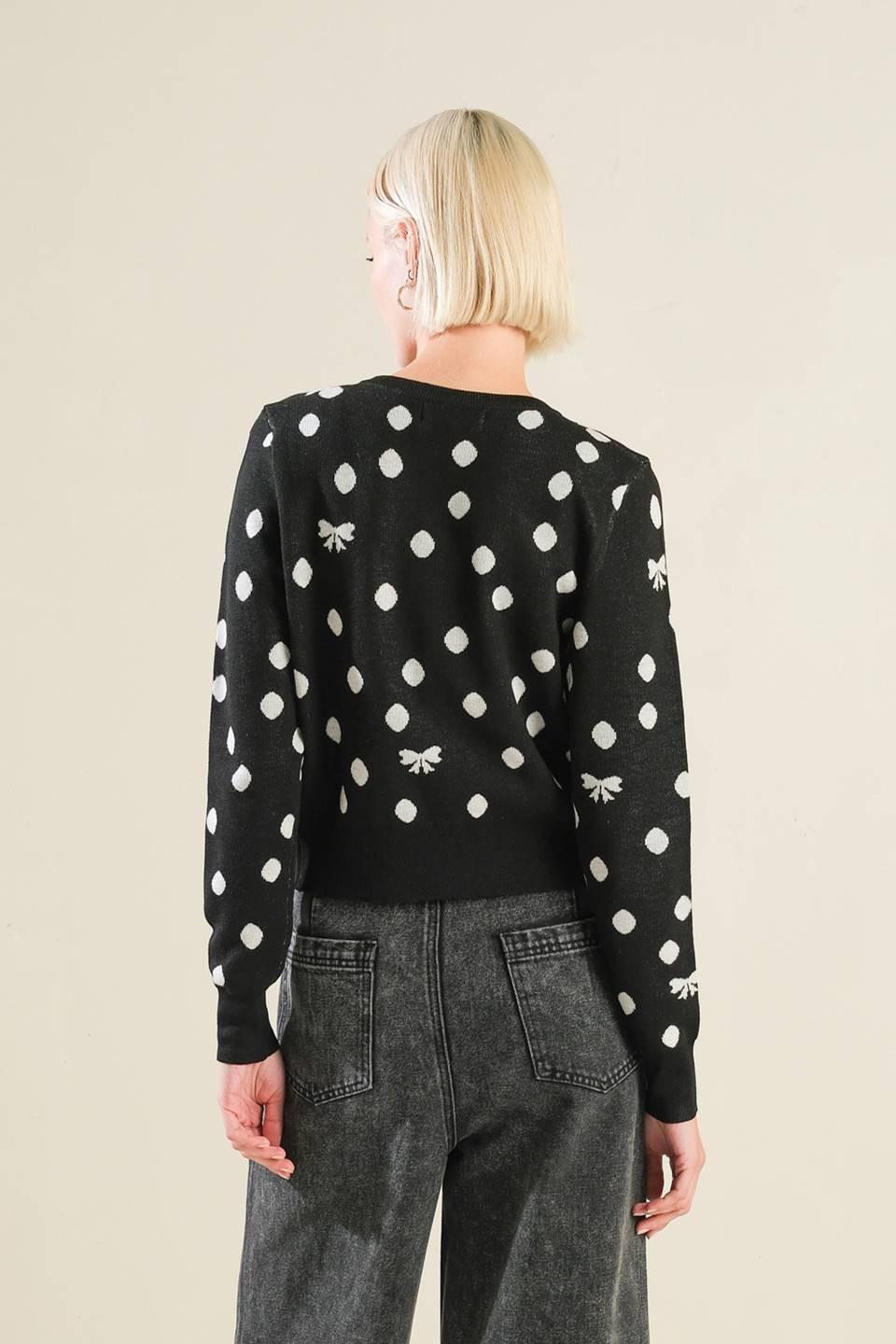 Finer Things Sweater Cardigan in black, view 2 — Soul Flow Apparel