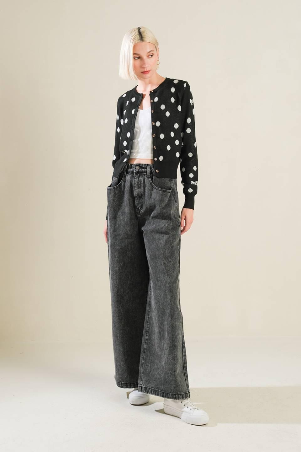 Finer Things Sweater Cardigan in black, view 5 — Soul Flow Apparel