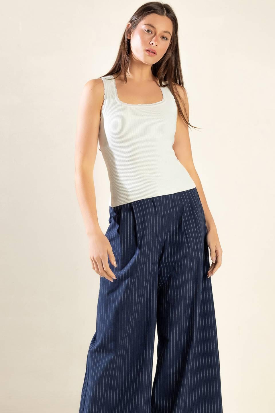 The Evette Baby Sweater Knit Top in off-white, view 6 — Soul Flow Apparel