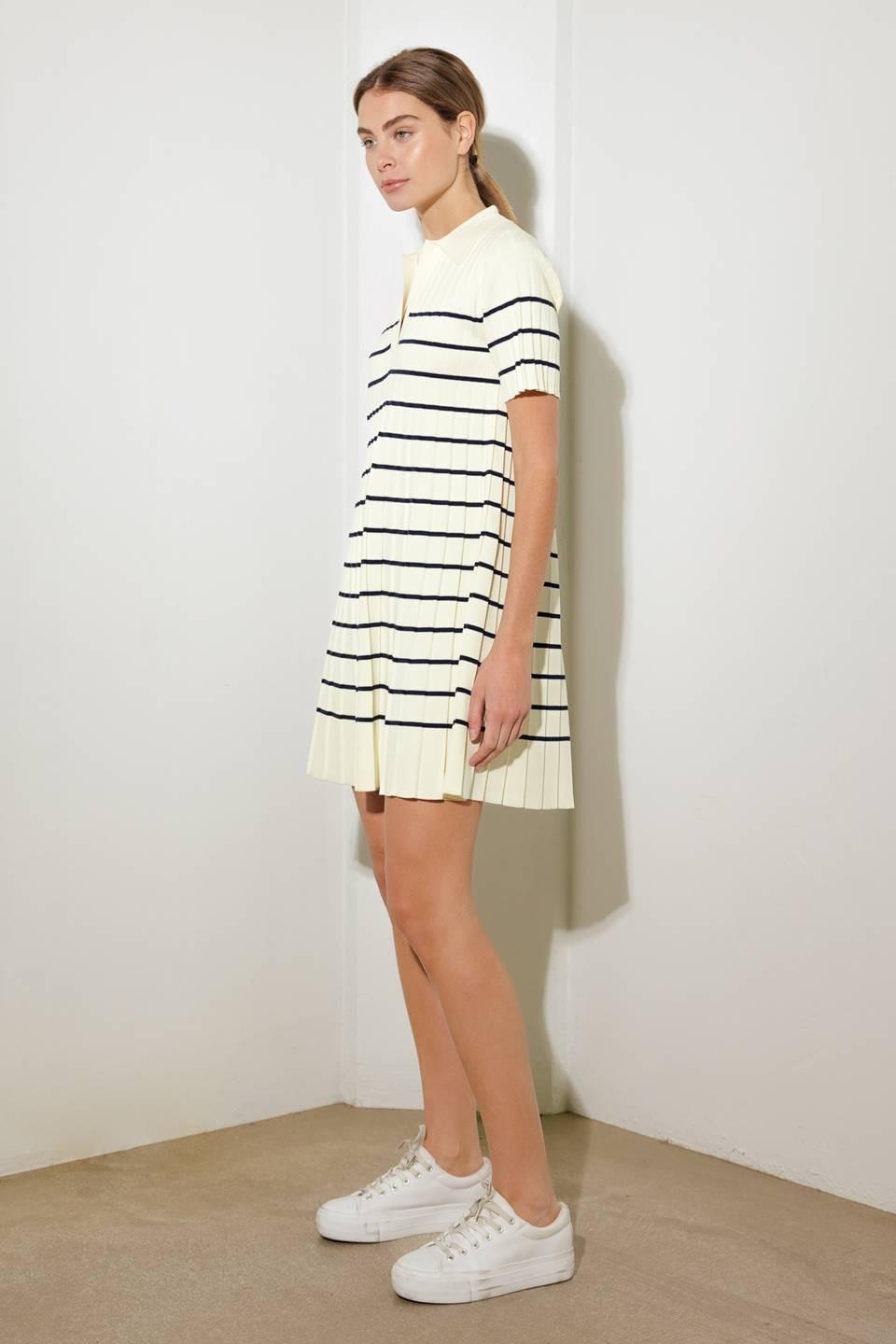 Rustic Dream Sweater Mini Dress in off-white, view 3 — Soul Flow Apparel