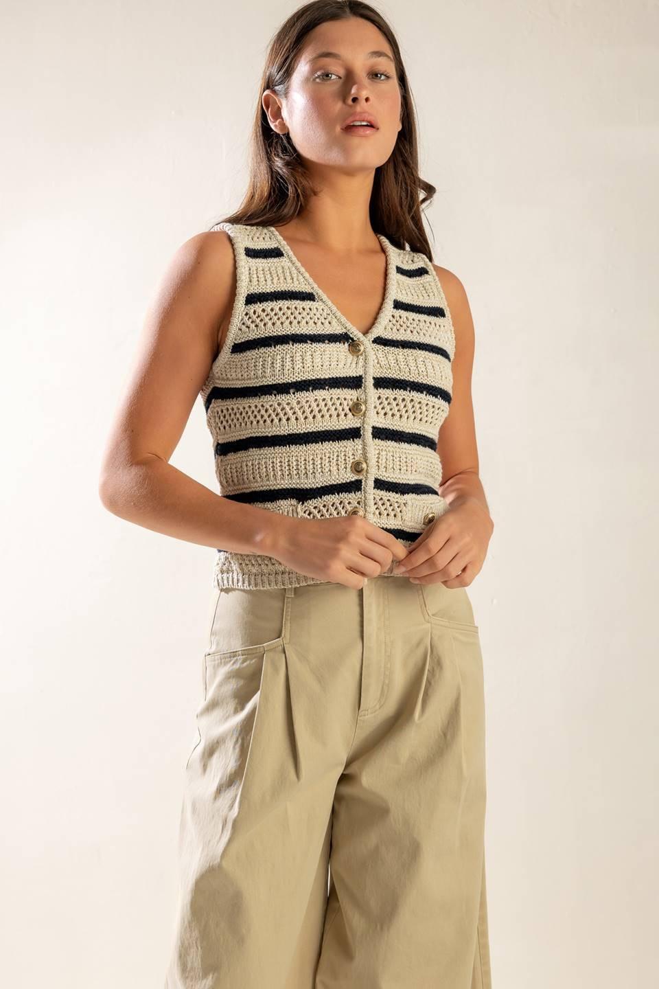 Into the Natural Sweater Knit Vest, view 3 — Soul Flow Apparel