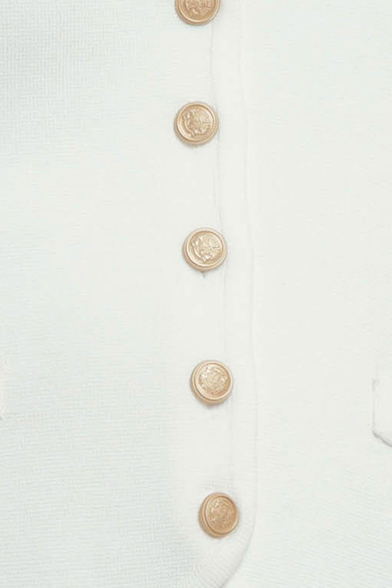 Neat Tension Sweater Top in white, fabric swatch — Soul Flow Apparel