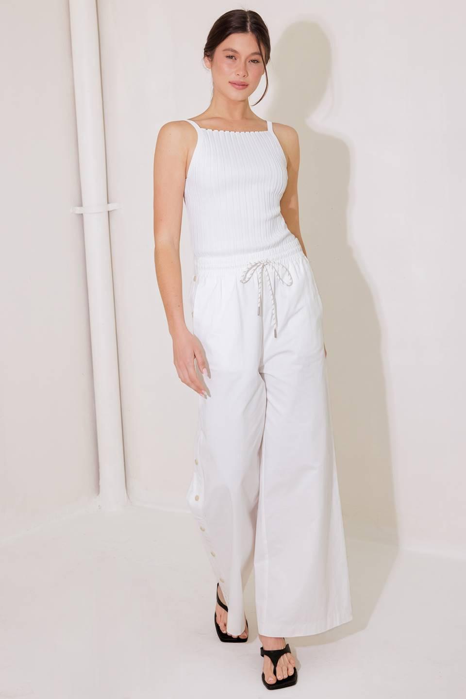 Bit of Sunshine White Sweater Knit Tank Top, view 5 — Soul Flow Apparel