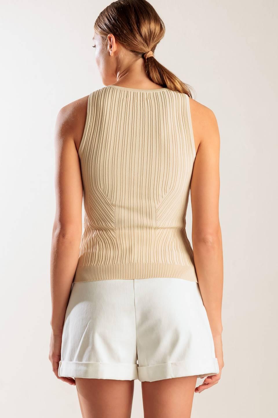 Thinking About You Knit Tank Top in natural, view 7 — Soul Flow Apparel