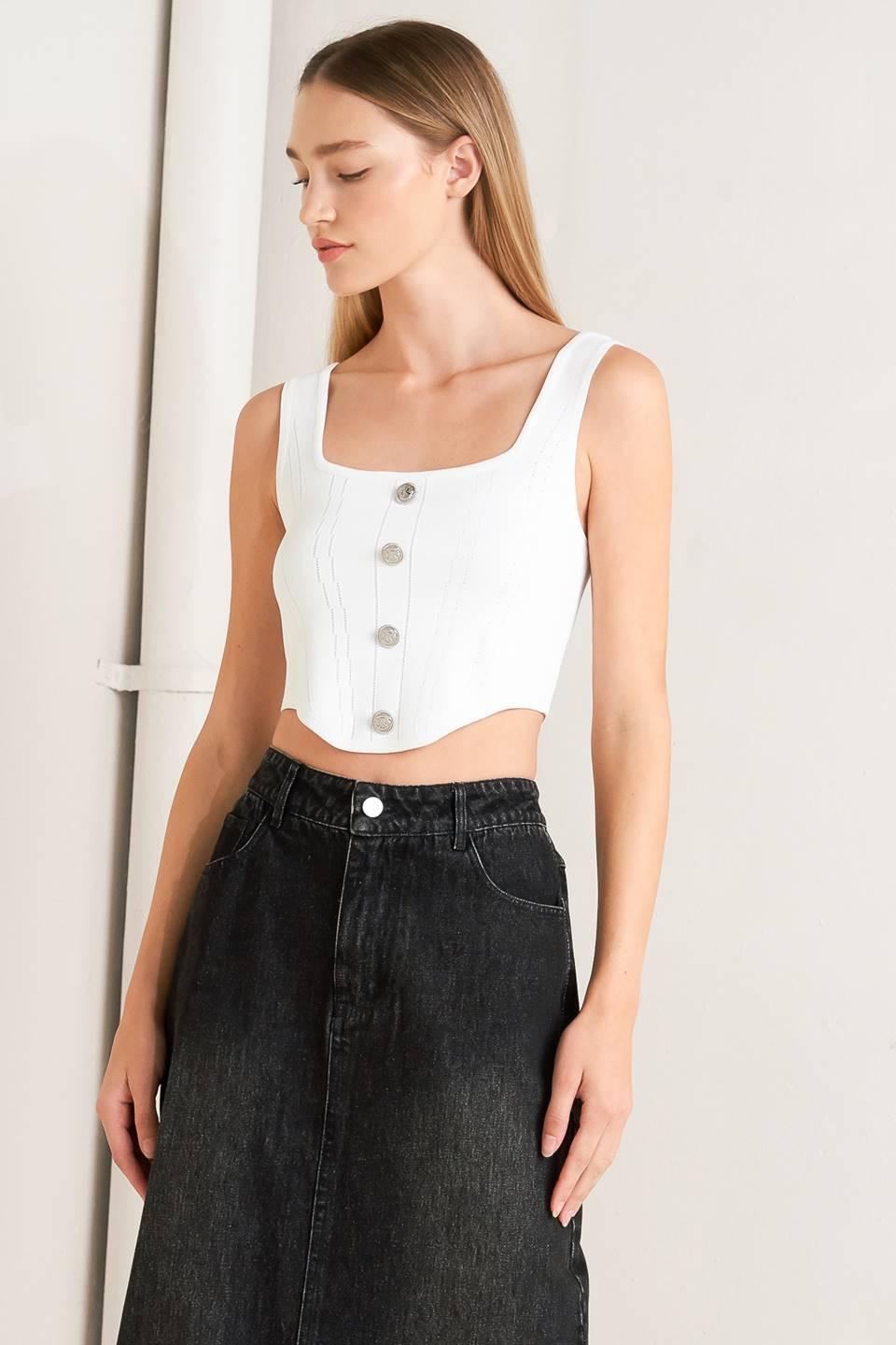 Luxe Basic Sweater Top in white, view 3 — Soul Flow Apparel