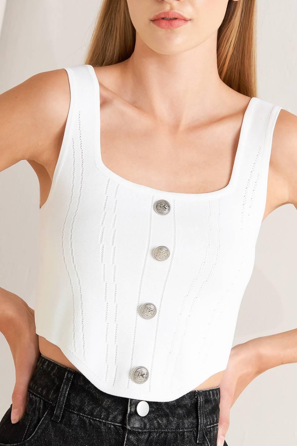 Luxe Basic Sweater Top in white, view 8 — Soul Flow Apparel