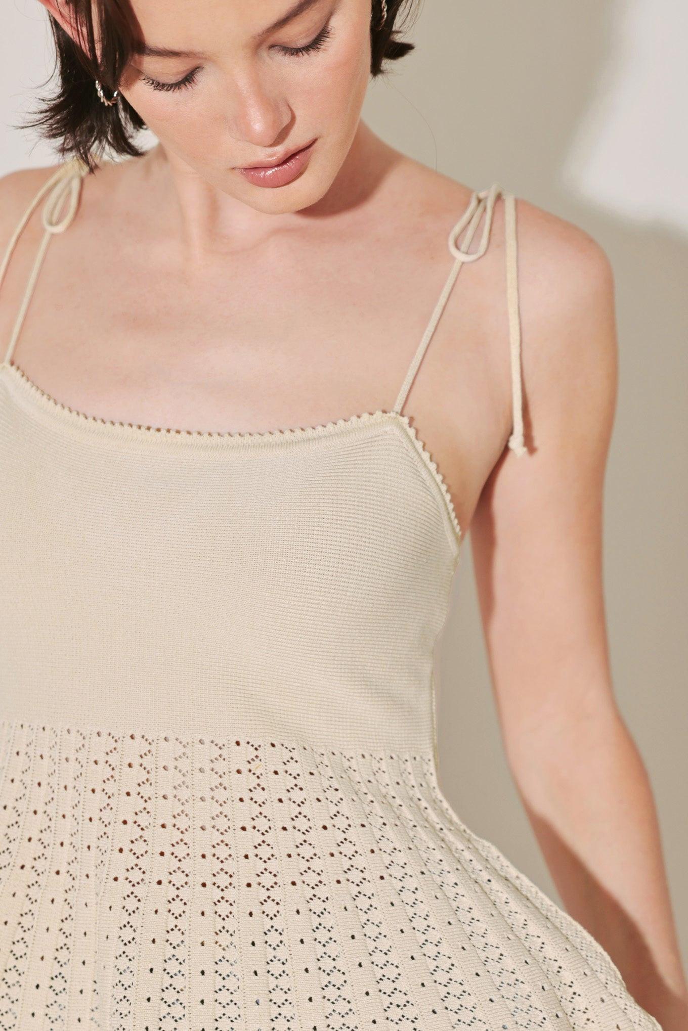 Sweet Escape Mood Sweater Knit Top in neutral, view 3 — Soul Flow Apparel