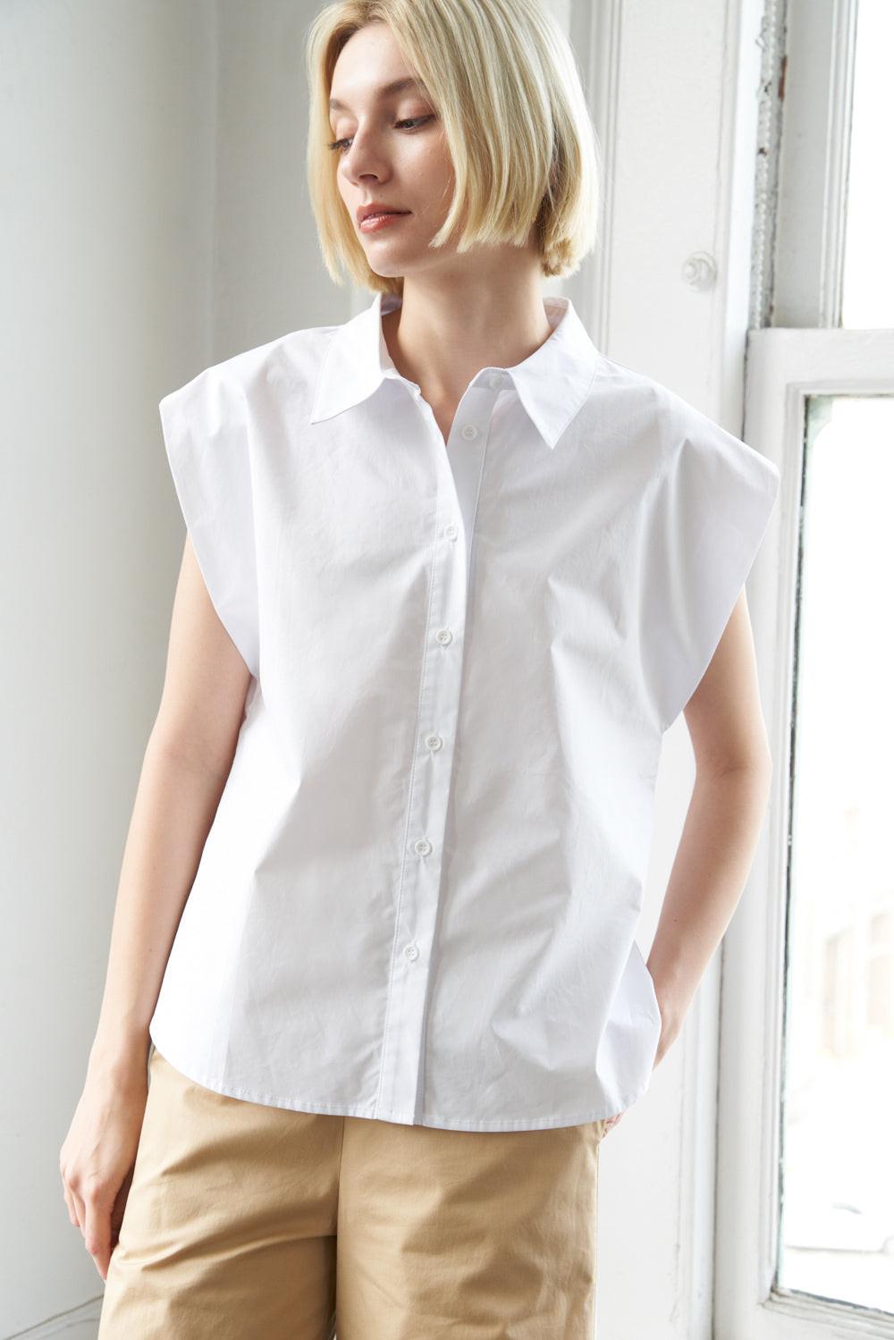 Much to Celebrate Poplin Top, view 3 — Soul Flow Apparel